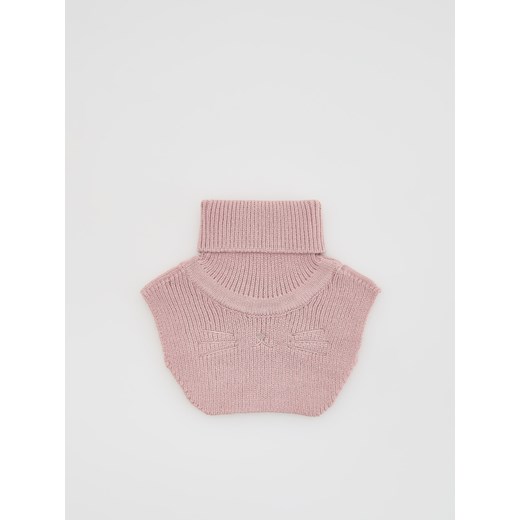 Reserved - Gładki golf z haftem - pastelowy róż Reserved ONE SIZE Reserved