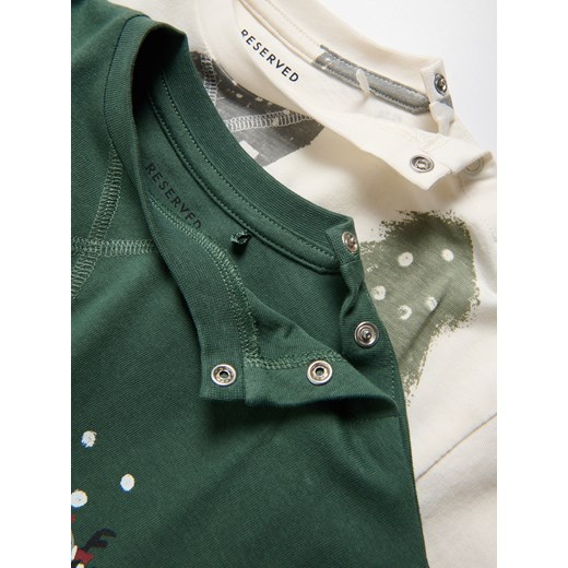 Reserved - Świąteczne body 2 pack - zielony Reserved 80 (9-12 m.) Reserved