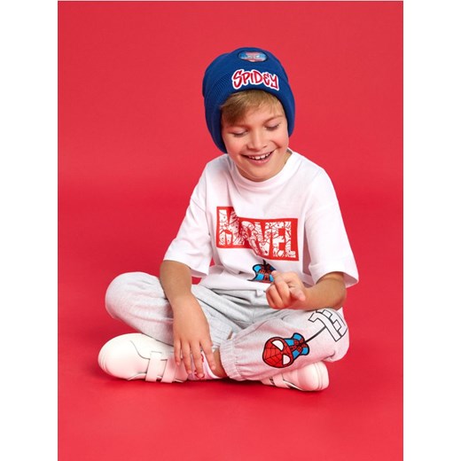 Sinsay - Czapka beanie z haftowanym napisem Spider-Man - granatowy - id: 012FU-59X - marki Sinsay - 186712906 Sinsay - Czapka beanie z haftowanym napisem Spider-Man - granatowy ze sklepu Sinsay w kategorii Czapki dziecięce - zdjęcie 186712906