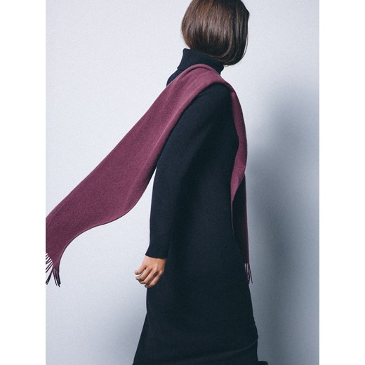 Mohito - Wełniany bordowy szalik - kasztanowy ze sklepu Mohito w kategorii Szaliki i chusty damskie - zdjęcie 186713685