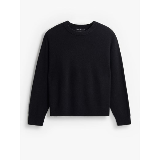 Mohito - Wełniany czarny sweter - czarny ze sklepu Mohito w kategorii Swetry damskie - zdjęcie 186713785
