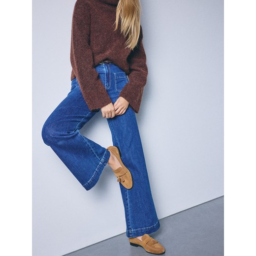 Mohito - Skórzane loafersy - beżowy Mohito 41 Mohito