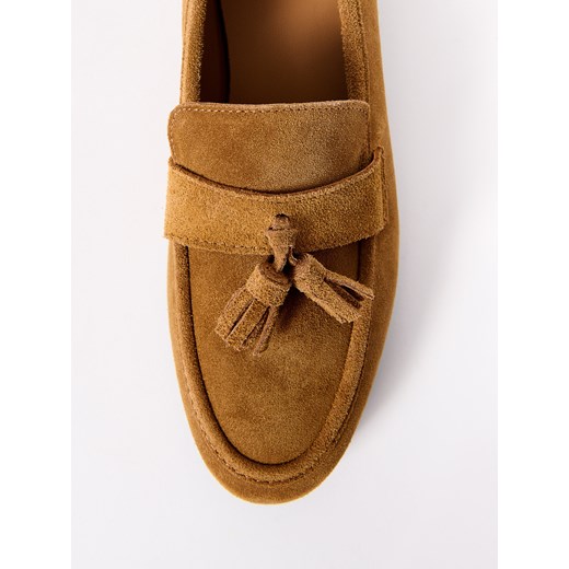 Mohito - Skórzane loafersy - beżowy Mohito 38 Mohito