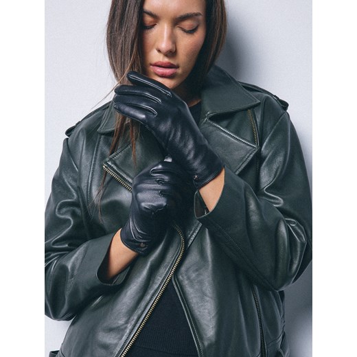 Mohito - Skórzane rękawiczki - czarny Mohito S Mohito