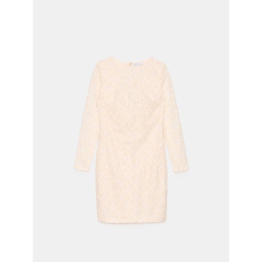 Mohito - Koronkowa sukienka mini - beżowy ze sklepu Mohito w kategorii Sukienki - zdjęcie 186714337