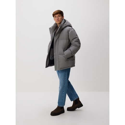 Reserved - Pikowana kurtka z kapturem - jasny zielony ze sklepu Reserved w kategorii Kurtki męskie - zdjęcie 186714777
