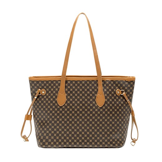 duża Torebka damska Shopper JS78 brązowa ze sklepu butyolivier w kategorii Torby Shopper bag - zdjęcie 186715316