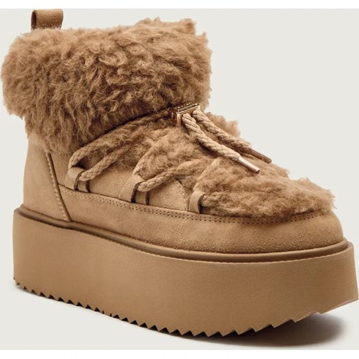 INUIKII Śniegowce TEDDY PLATFORM | shearling | zamsz ze sklepu Gomez Fashion Store w kategorii Śniegowce damskie - zdjęcie 186715466