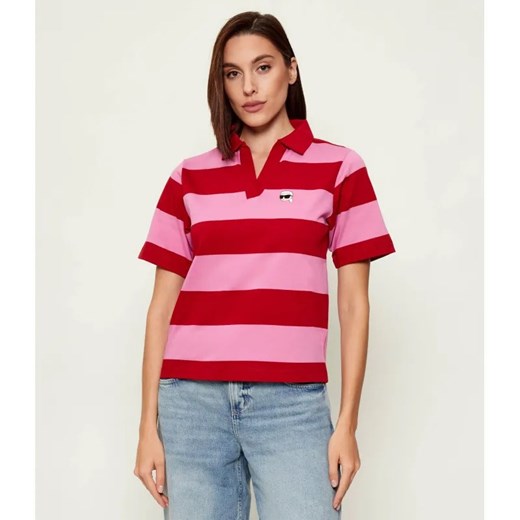 Karl Lagerfeld Polo ikon patch | Regular Fit ze sklepu Gomez Fashion Store w kategorii Bluzki damskie - zdjęcie 186715487