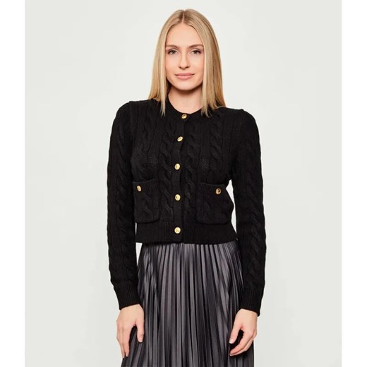 POLO RALPH LAUREN Wełniany kardigan Cable | Cropped Fit | z dodatkiem kaszmiru ze sklepu Gomez Fashion Store w kategorii Swetry damskie - zdjęcie 186715518