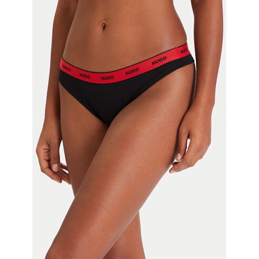 HUGO Stringi 50545700 Czarny ze sklepu MODIVO w kategorii Majtki damskie - zdjęcie 186718688