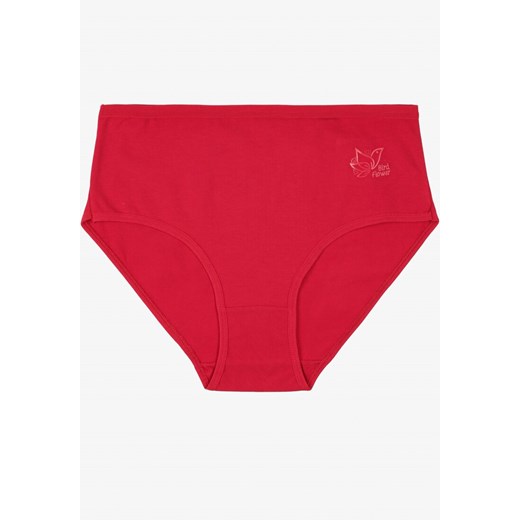 Bordowe Gładkie Majtki Figi z Bawełny Idina ze sklepu born2be.pl w kategorii Majtki damskie - zdjęcie 186719619