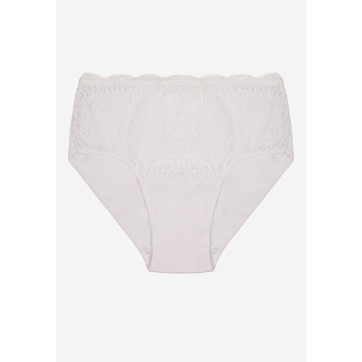 Białe Bawełniane Majtki Figi z Koronkowymi Zdobieniami Idissa - id: 401309 - marki born2be - 186719659 Białe Bawełniane Majtki Figi z Koronkowymi Zdobieniami Idissa ze sklepu born2be.pl w kategorii Majtki damskie - zdjęcie 186719659