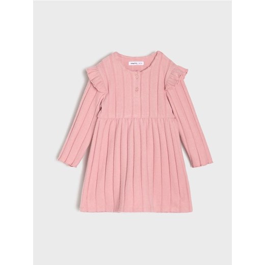Sinsay - Sukienka z falbanami - różowy ze sklepu Sinsay w kategorii Sukienki niemowlęce - zdjęcie 186720307