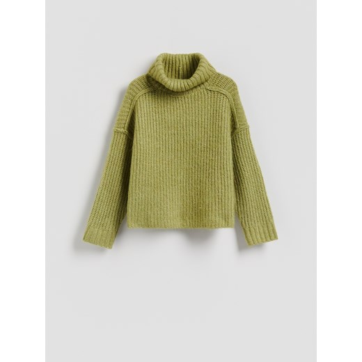 Reserved - Golf z domieszką wełny - oliwkowy Reserved XL Reserved