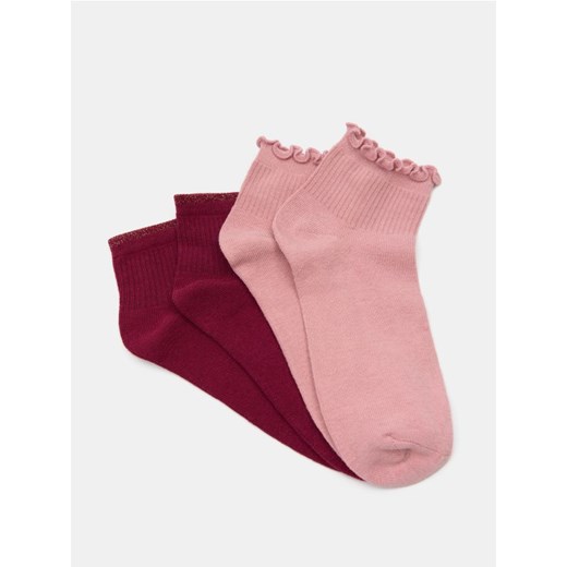 Sinsay - Skarpetki z falbanką 4 pack - wielobarwny Sinsay 36/38 Sinsay