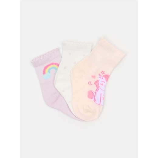 Sinsay - Skarpetki 3 pack - fioletowy - id: 970FZ-04X - marki Sinsay - 186721895 Sinsay - Skarpetki 3 pack - fioletowy ze sklepu Sinsay w kategorii Skarpetki dziecięce - zdjęcie 186721895