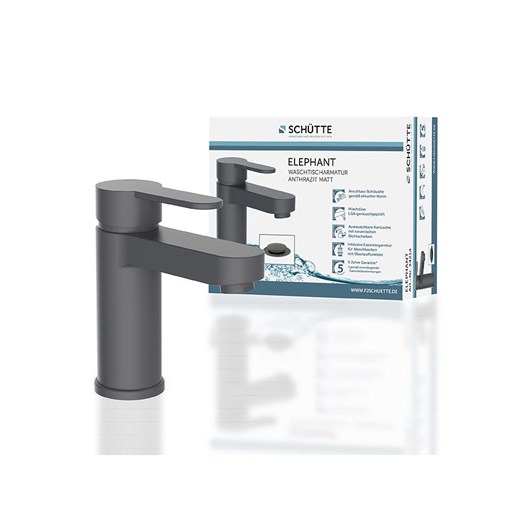 Schütte Bateria umywalkowa &quot;Elephant&quot; w kolorze antracytowym Schütte onesize okazja Limango Polska