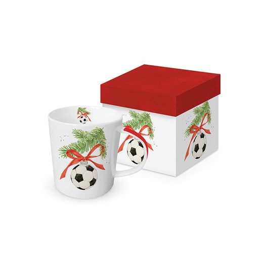 ppd Kubek jumbo &quot;Football Ornament&quot; w kolorze białym - 350 ml ze sklepu Limango Polska w kategorii Naczynia - zdjęcie 186722207
