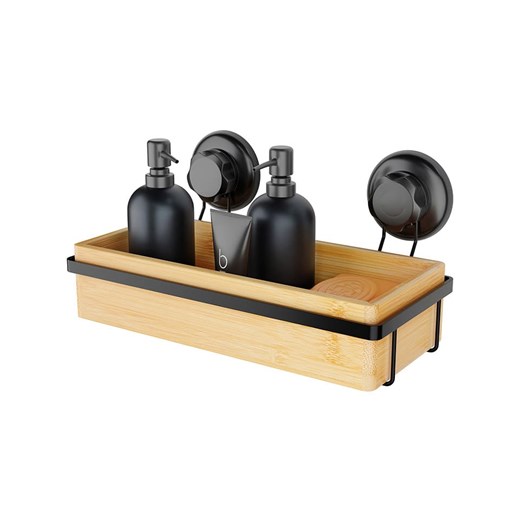 Compactor Półka prysznicowa &quot;Spa&quot; w kolorze beżowo-czarnym - 27,6 x Compactor onesize okazja Limango Polska