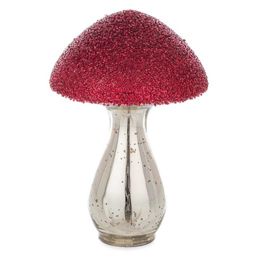 Bizzotto Figurka dekoracyjna &quot;Mushroom&quot; w kolorze srebrno-czerwonym - wys. 19 cm ze sklepu Limango Polska w kategorii Dekoracje - zdjęcie 186722998