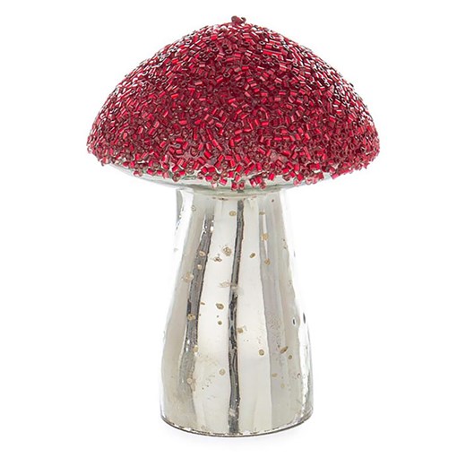Bizzotto Figurka dekoracyjna "Mushroom" w kolorze srebrno-czerwonym - wys. 9,5 cm - id: 17900604 - marki Bizzotto - 186722999 Bizzotto Figurka dekoracyjna "Mushroom" w kolorze srebrno-czerwonym - wys. 9,5 cm ze sklepu Limango Polska w kategorii Dekoracje - zdjęcie 186722999