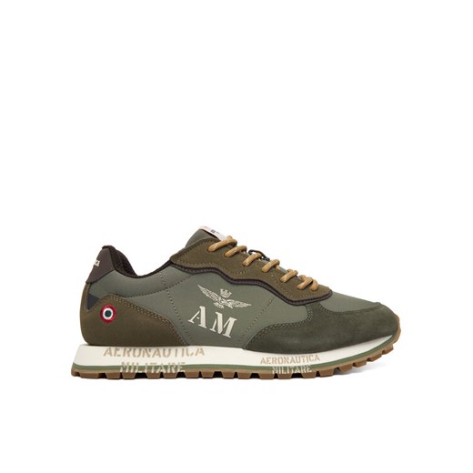 Sneakersy Aeronautica Militare 252SC0320UPL00313 Zielony ze sklepu eobuwie.pl w kategorii Buty sportowe męskie - zdjęcie 186723116