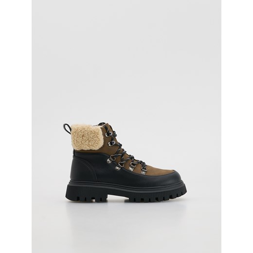 Reserved - Botki za kostkę - czarny ze sklepu Reserved w kategorii Buty zimowe dziecięce - zdjęcie 186723525