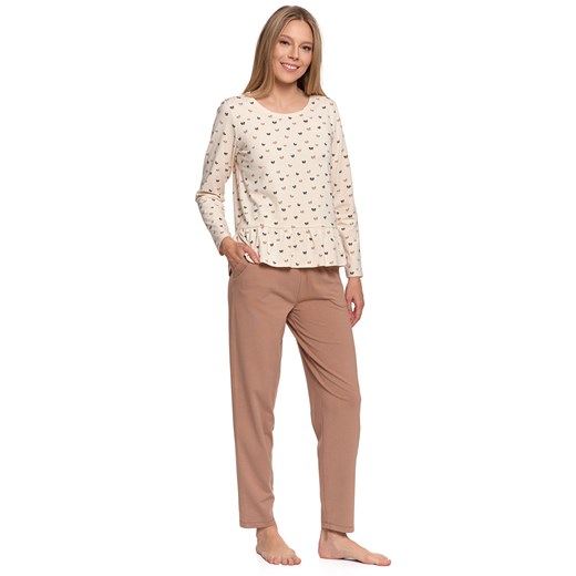 Piżama Moraj PDD4100-012 beige ze sklepu kontri.pl w kategorii Piżamy damskie - zdjęcie 186724455