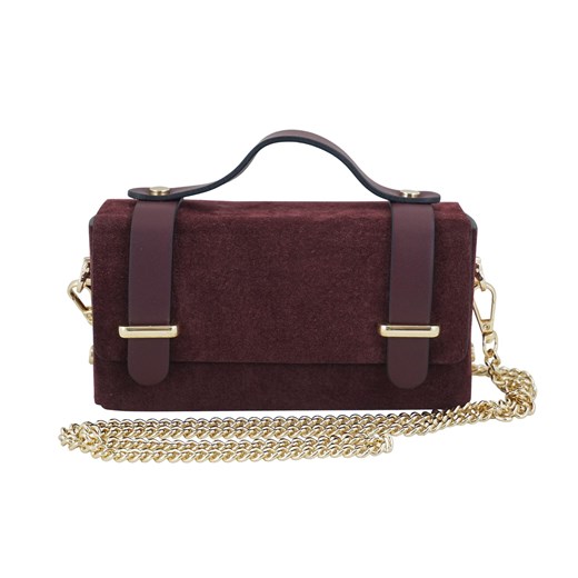 Zamszowa torebka Barberinis wizytowa - Bordowa ze sklepu Barberinis w kategorii Listonoszki - zdjęcie 186725065