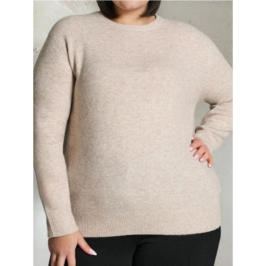Sinsay - Sweter basic z domieszką wełny - beżowy ze sklepu Sinsay w kategorii Swetry damskie - zdjęcie 186725297