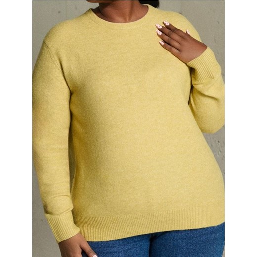 Sinsay - Sweter basic z domieszką wełny - żółty ze sklepu Sinsay w kategorii Swetry damskie - zdjęcie 186725299