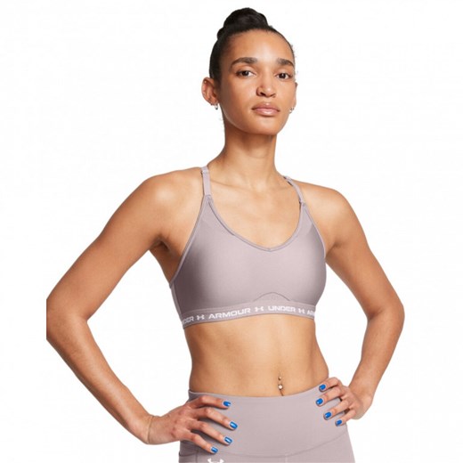 Biustonosz treningowy Under Armour UA Crossback Low Bra - beżowy ze sklepu Sportstylestory.com w kategorii Biustonosze - zdjęcie 186725535