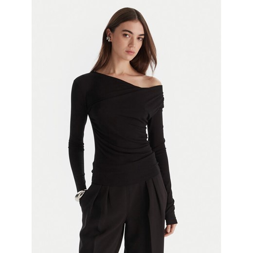 Patrizia Pepe Bluzka 2M4479/J337-K103 Czarny Regular Fit ze sklepu MODIVO w kategorii Bluzki damskie - zdjęcie 186729325