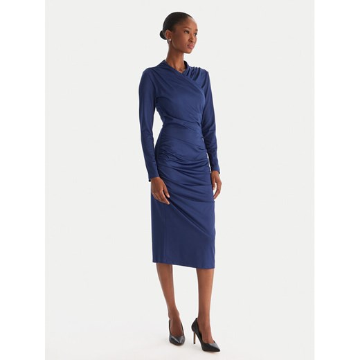 ACCESS FASHION Sukienka koktajlowa 54-3040-225 Granatowy Slim Fit ze sklepu MODIVO w kategorii Sukienki - zdjęcie 186729398
