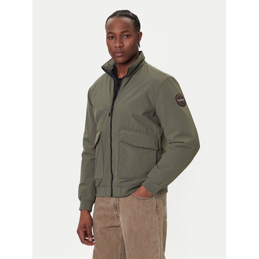 Napapijri Kurtka bomber A-Giovi NP0A88U2 Zielony Regular Fit ze sklepu MODIVO w kategorii Kurtki męskie - zdjęcie 186729478