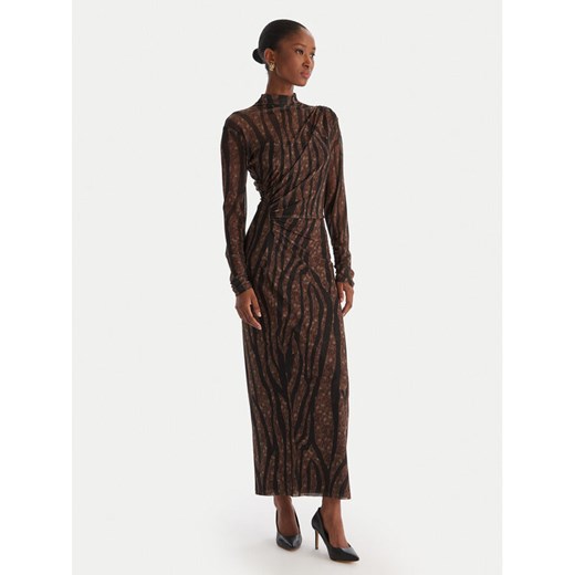 ACCESS FASHION Sukienka codzienna 54-3352-0006 Brązowy Slim Fit ze sklepu MODIVO w kategorii Sukienki - zdjęcie 186729526