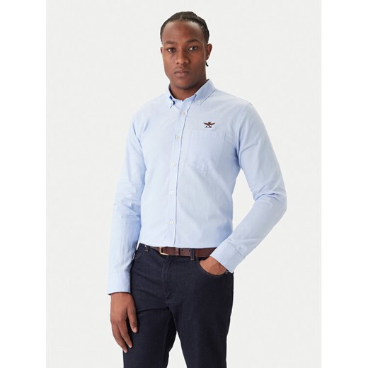 Aeronautica Militare Koszula 252CA1277UCT03532 Błękitny Regular Fit ze sklepu MODIVO w kategorii Koszule męskie - zdjęcie 186729566