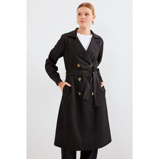 Happiness Istanbul Trencz w kolorze czarnym - id: 17733001 - marki Happiness Istanbul - 186731207 Happiness Istanbul Trencz w kolorze czarnym ze sklepu Limango Polska w kategorii Płaszcze damskie - zdjęcie 186731207