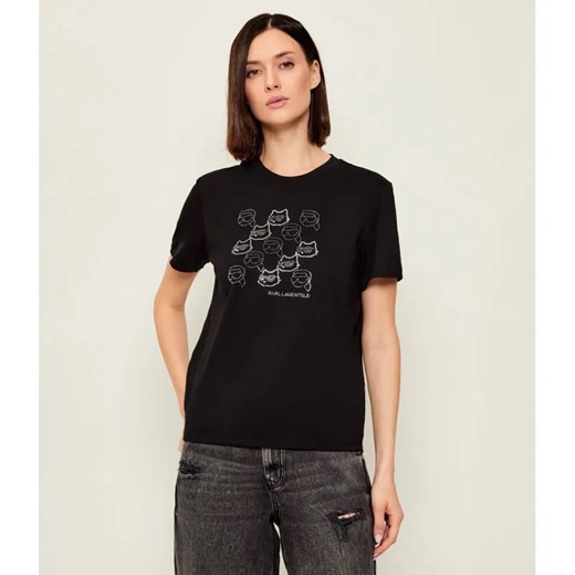 Karl Lagerfeld T-shirt ikon seasonal | Regular Fit ze sklepu Gomez Fashion Store w kategorii Bluzki damskie - zdjęcie 186731866