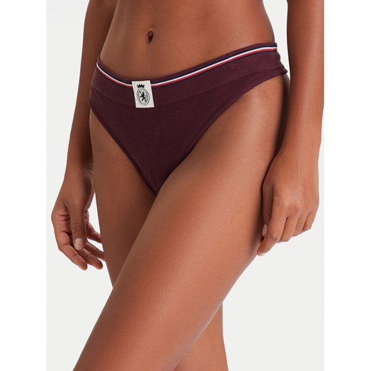 Tommy Hilfiger Stringi UW0UW06063 Bordowy ze sklepu MODIVO w kategorii Majtki damskie - zdjęcie 186732405