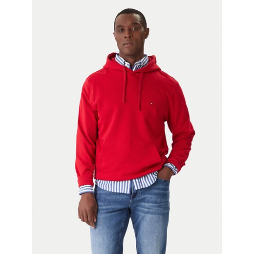 Tommy Hilfiger Bluza Essential MW0MW37235 Czerwony Regular Fit ze sklepu MODIVO w kategorii Bluzy męskie - zdjęcie 186732409