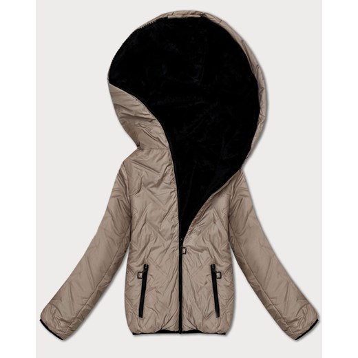 Dwustronna kurtka przejściowa damska S'West beż-czarny (B8546-1201) ze sklepu goodlookin.pl w kategorii Kurtki damskie - zdjęcie 186733346
