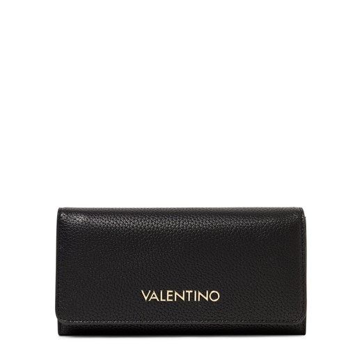 VALENTINO HANDBAGS Portfel damski - Alexia Kobiety czarny wypukły wzór tkaniny ze sklepu vangraaf w kategorii Portfele damskie - zdjęcie 186733476