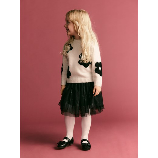 Reserved - Tiulowa spódnica w gwiazdki - czarny Reserved 128 (7-8 lat) Reserved