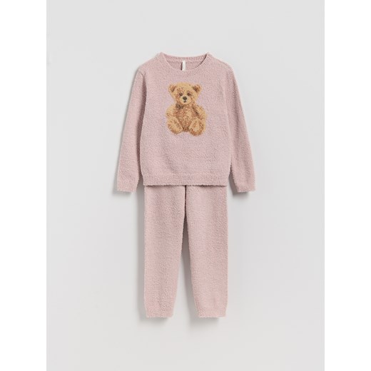 Reserved - Puszysta piżama z długimi spodniami - brudny róż ze sklepu Reserved w kategorii Piżamy dziecięce - zdjęcie 186733558