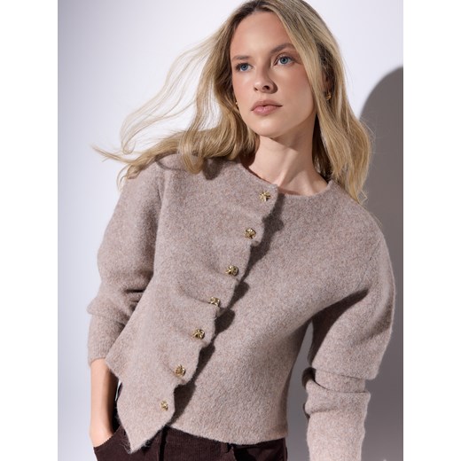 Mohito - Kardigan - beżowy ze sklepu Mohito w kategorii Swetry damskie - zdjęcie 186734187