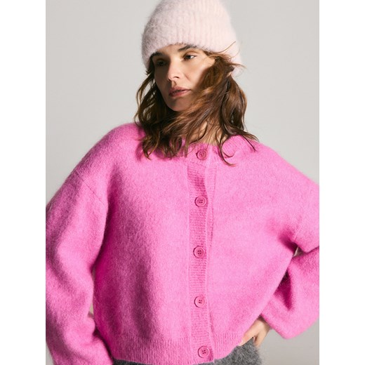 Reserved - Czapka z wełną alpaki - pastelowy róż ze sklepu Reserved w kategorii Czapki zimowe damskie - zdjęcie 186734797
