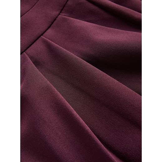 Reserved - Spodnie z zakładkami - burgundowy Reserved L Reserved