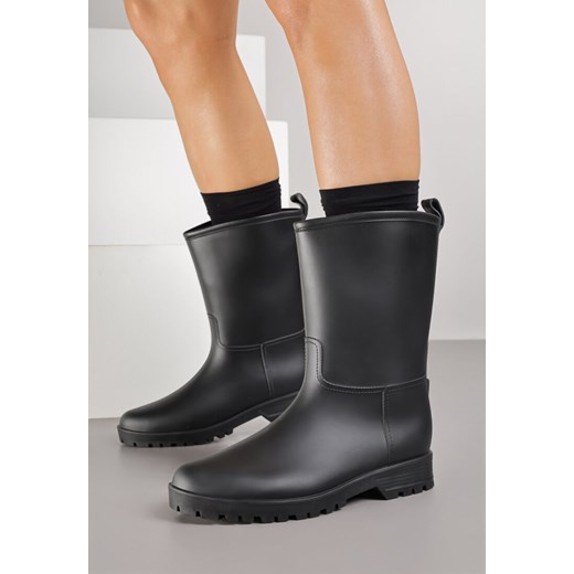 Czarne Klasyczne Kalosze Ahlitte ze sklepu born2be.pl w kategorii Kalosze damskie - zdjęcie 186735189